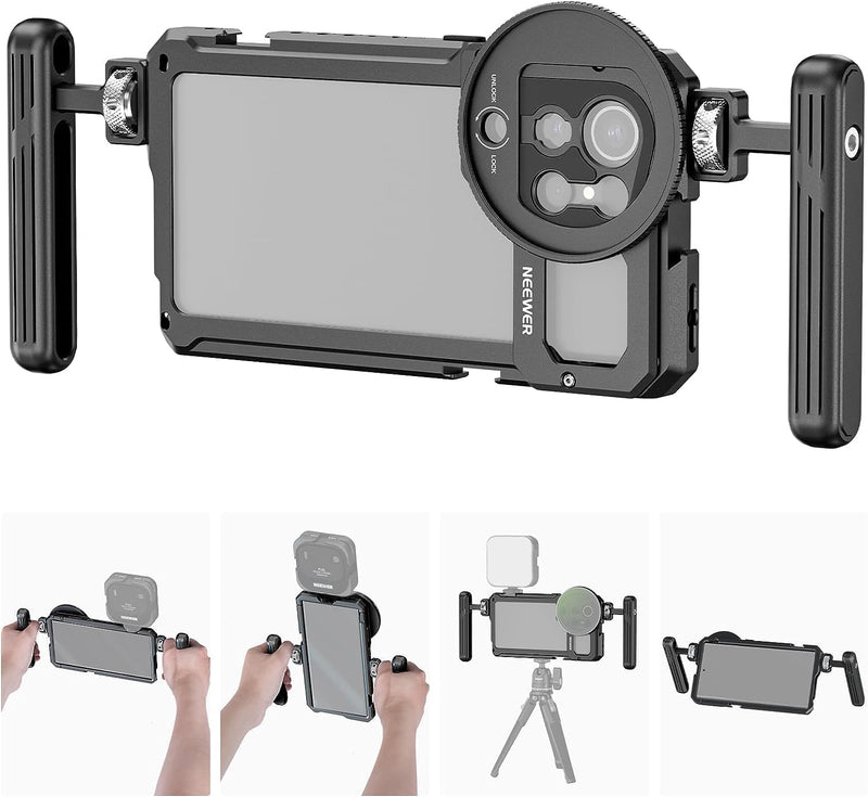 Neewer S23 Ultra Cage Video Rig Dual Handles 67mm — main product image