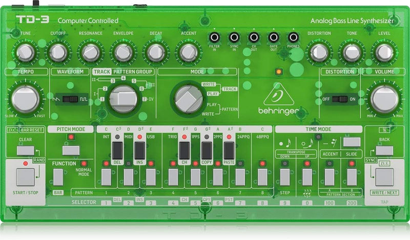 Behringer TD-3-LM Analog Bass Synthesizer Lime Green — main product image