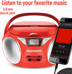 Magnavox MD6924 Portable CD Boombox Radio Red