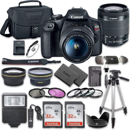 Canon EOS Rebel T7 Renewed DSLR Camera Bundle