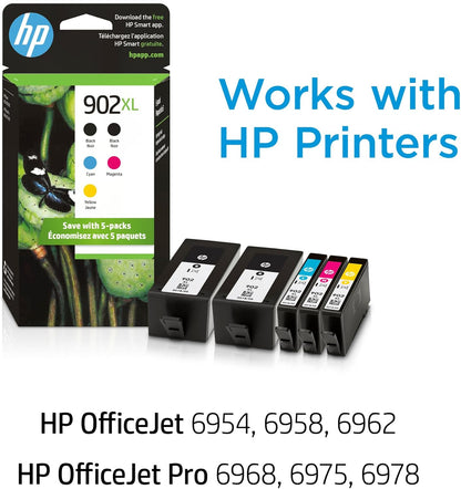 HP 902XL 6ZA01AN High-Yield Ink Cartridge 5-Pack