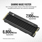 Corsair MP600 PRO LPX 2TB NVMe Gen4 SSD PS5 Optimized