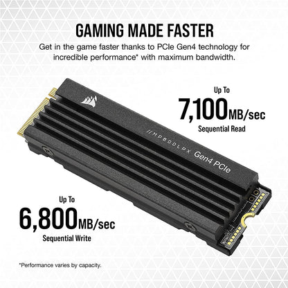 Corsair MP600 PRO LPX 2TB NVMe Gen4 SSD PS5 Optimized