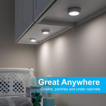 GE 25434 Wireless LED Puck Lights 2-Pack