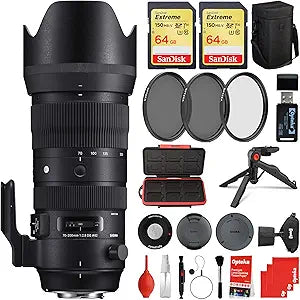 Sigma SIG70200CANK1 70-200mm f/2.8 Canon EF Lens Bundle