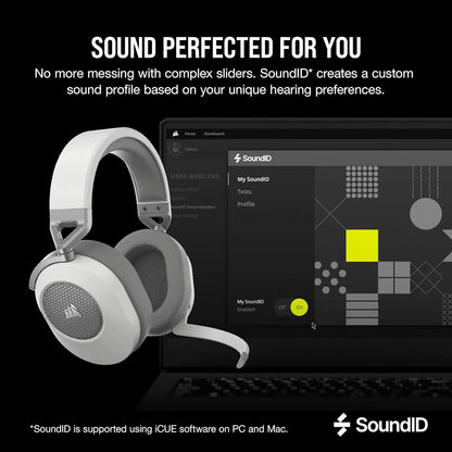 Corsair CA-9011286-NA2 HS65 Wireless Gaming Headset White