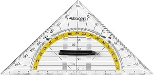 Westcott E-10133 00 Set Square 14cm Transparent Plastic
