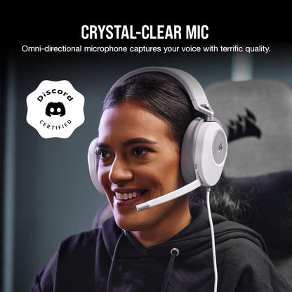 Corsair CA-9011271-NA HS65 Surround Gaming Headset White