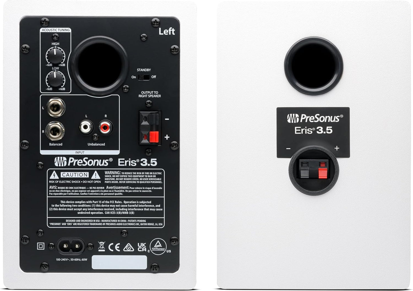 PreSonus 2777500133 Eris 3.5-inch White Studio Monitors