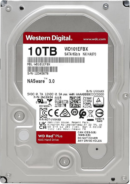 Western Digital WD101EFBX Red Plus - 10TB NAS Hard Drive