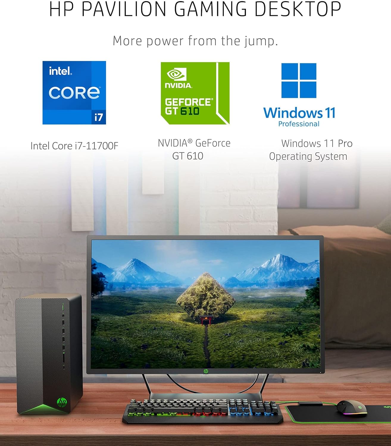 HP Pavilion TG01 Gaming Desktop i7-11700F 64GB 2TB SSD