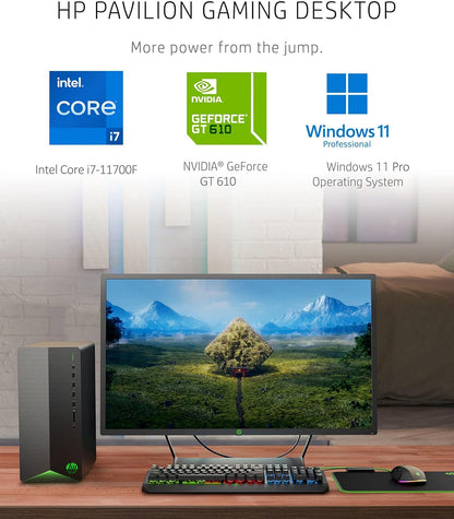 HP Pavilion TG01 Gaming Desktop i7-11700F 64GB 2TB SSD