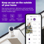 Roku Outdoor Camera Home Security 1080p Wireless Renewed