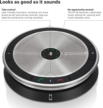 Sennheiser 615104250741 SP 20 Mobile Speaker Phone UC Optimized
