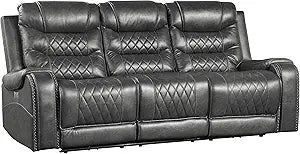 Lexicon S189405GY Power Reclining Home Theater Sofa: Grey — main product image