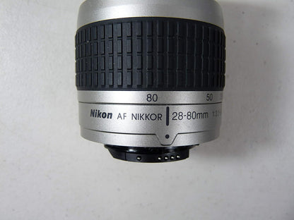 Nikon N55 35mm SLR Film Camera AF Zoom Lens Kit
