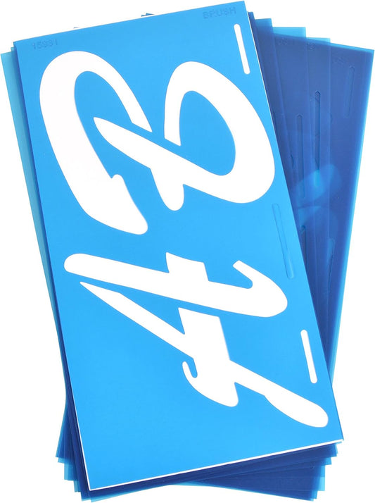 Westcott 15931 LetterCraft Brush Font Stencil 6-Inch