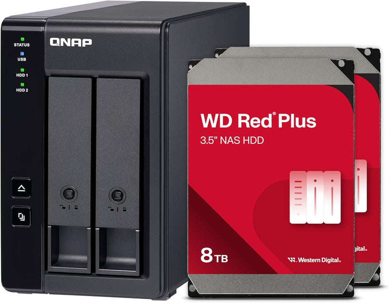 QNAP TR-002 8TB 2-Bay DAS RAID 1 Bundle — main product image