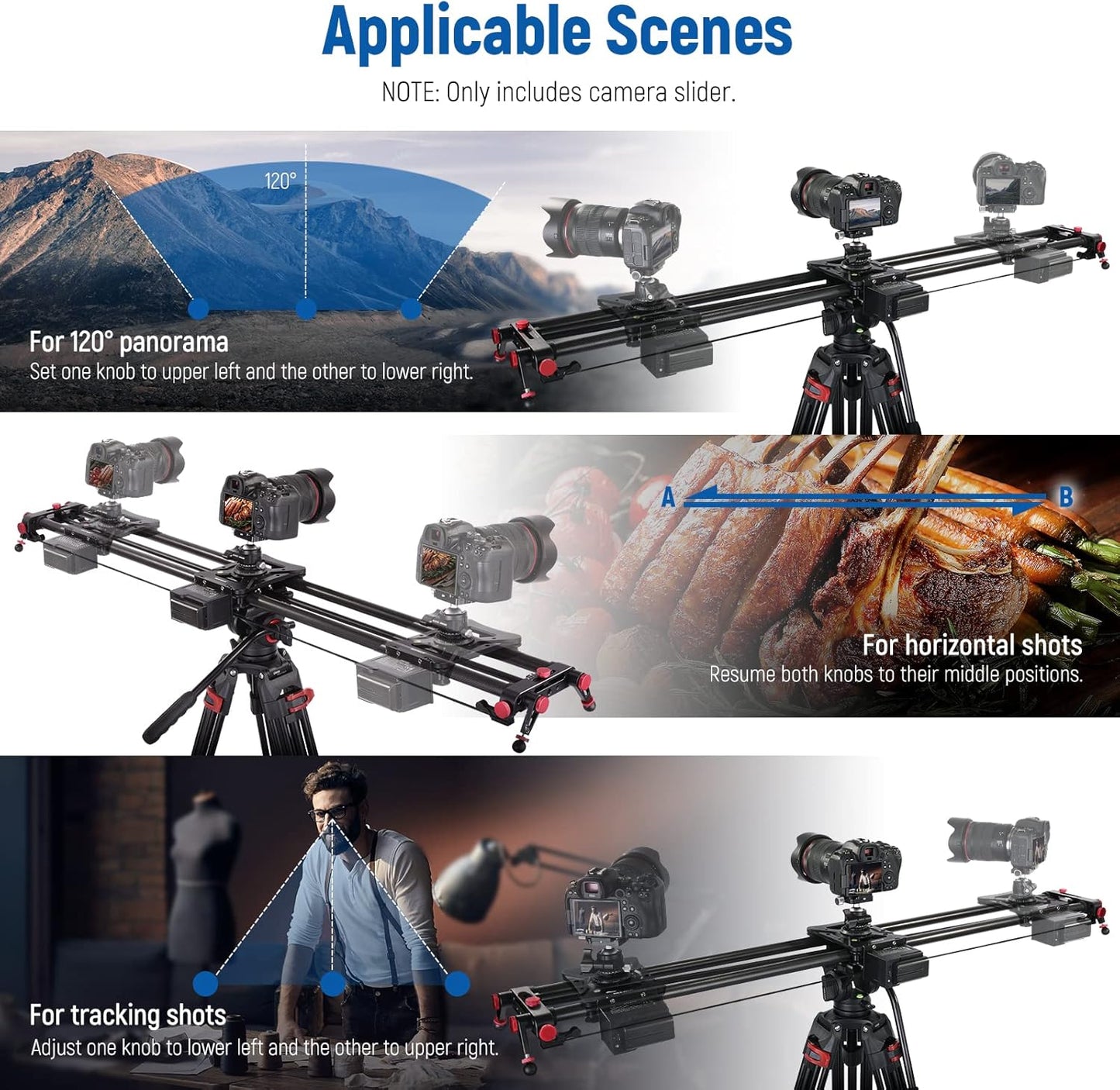 Neewer 10101208 Motorized Camera Slider 47"