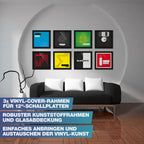 Glorious AMS-VINYL-FRAME-SET-BLK Vinyl Record Frame Set Black
