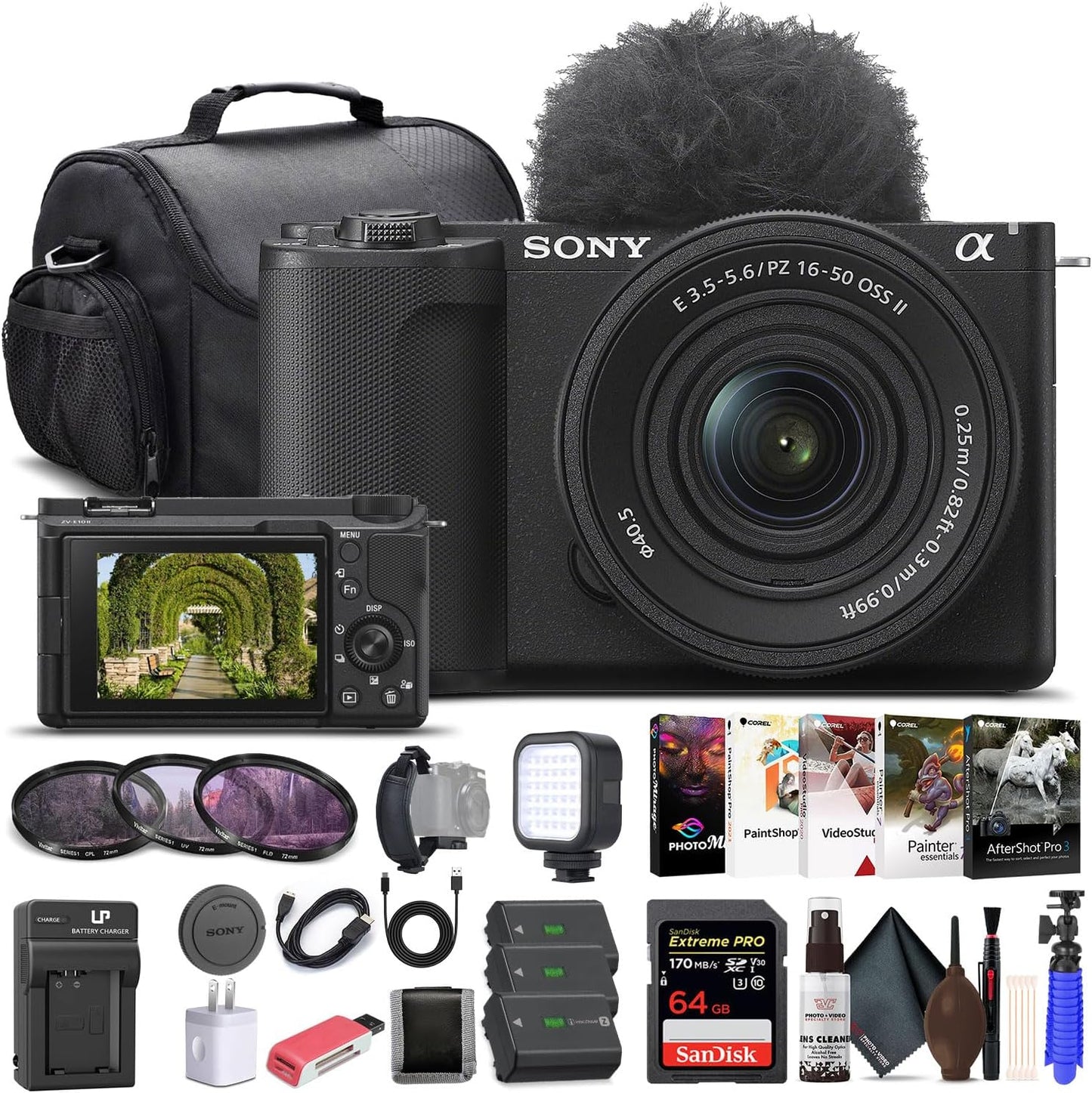 Sony ZVE10M2KB Alpha ZV-E10 II 16-50mm Vlogging Camera Kit