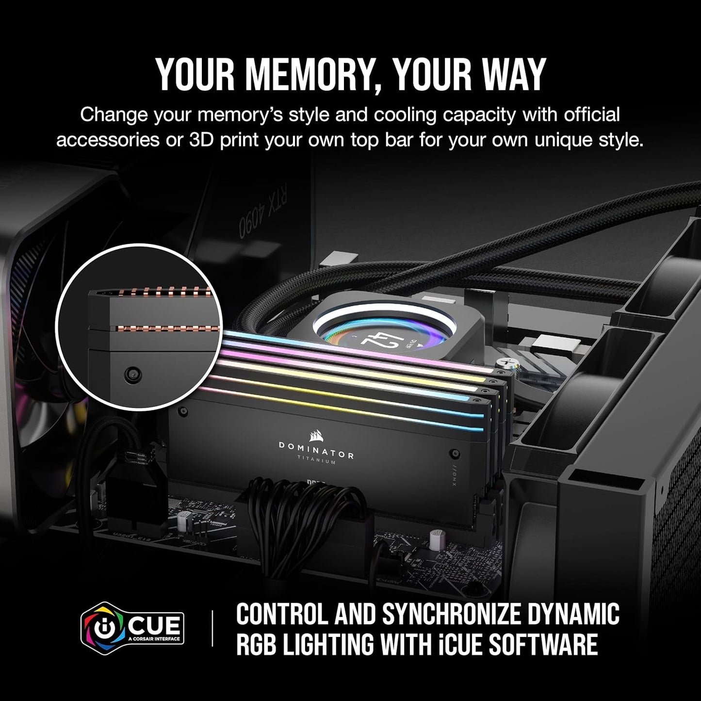 Corsair CMP96GX5M2B6600C32 96GB DDR5 6600MHz Dominator Titanium RGB RAM