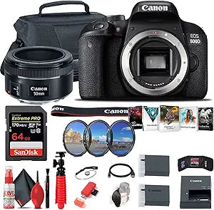 Canon EOS Rebel 800D T7i DSLR Camera Body Bundle