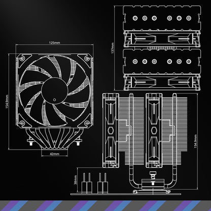 Cooler Master RR-D6NA-17PA-R1 Hyper 620S CPU Air Cooler
