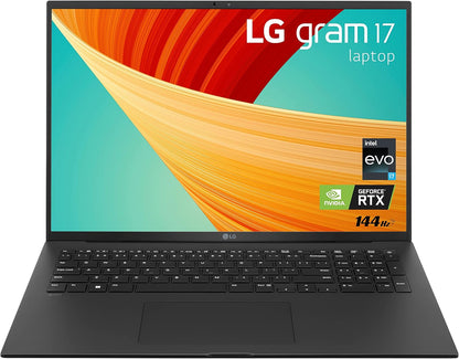 LG 17Z90R-A.ADB9U1: gram 17" Laptop, RTX 3050, 32GB, 2TB SSD