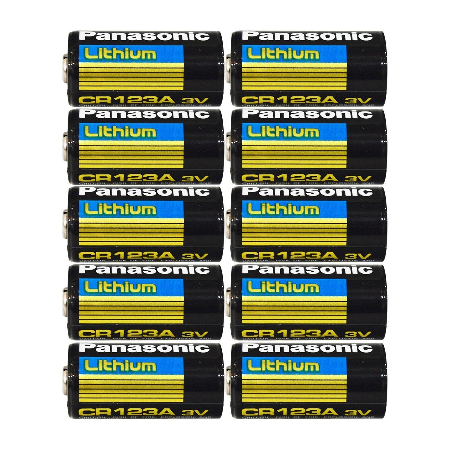 Panasonic CR123A Lithium 3V Photo Batteries 10-Pack