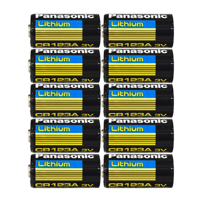 Panasonic CR123A Lithium 3V Photo Batteries 10-Pack