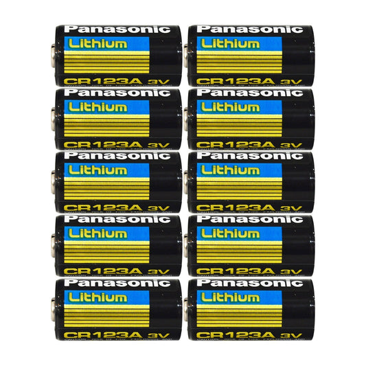 Panasonic CR123A Lithium 3V Photo Batteries 10-Pack