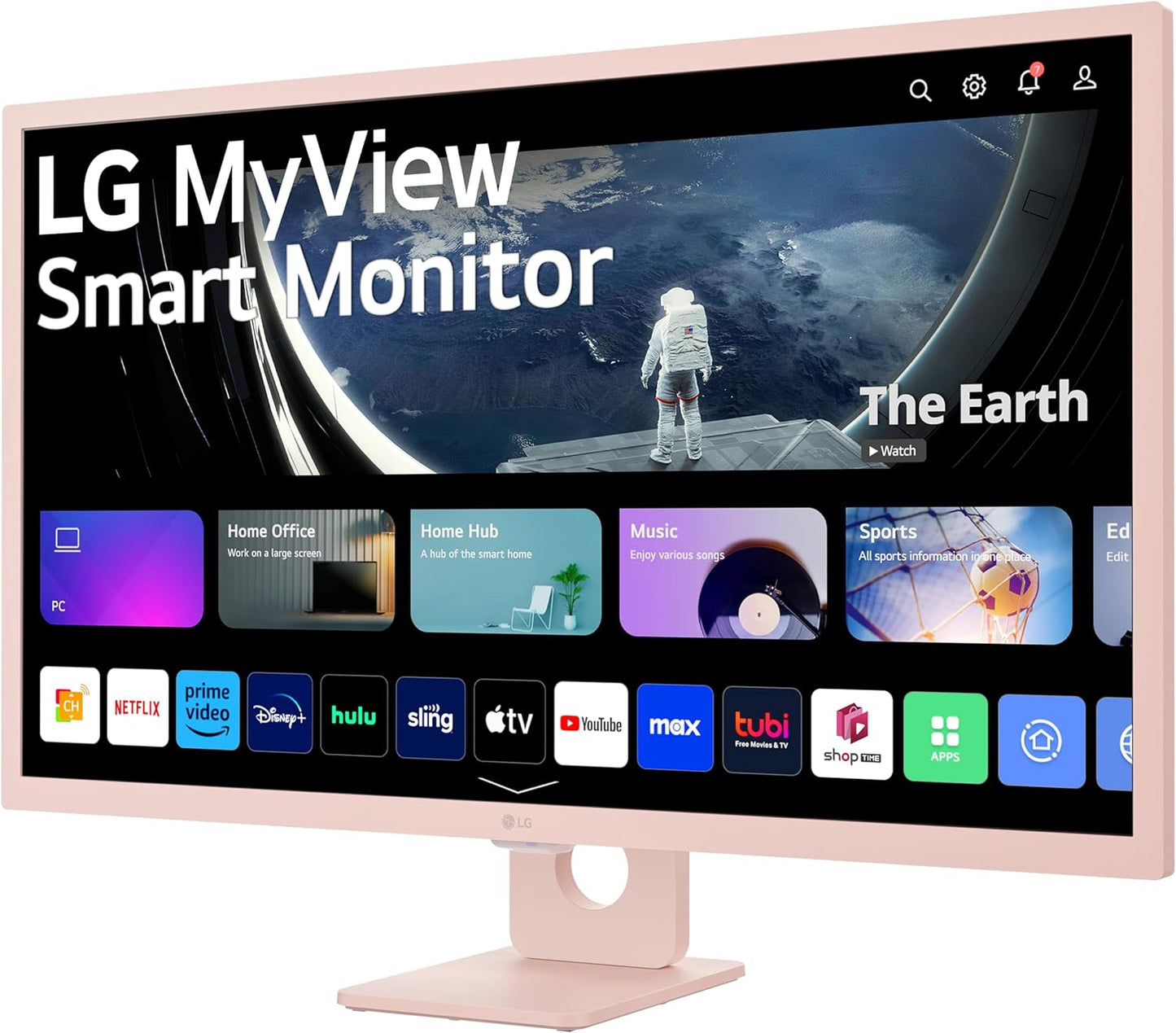 LG 32SR50F-P: 32" MyView Smart Monitor, FHD, webOS, Pink