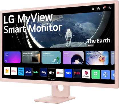 LG 32SR50F-P: 32" MyView Smart Monitor, FHD, webOS, Pink