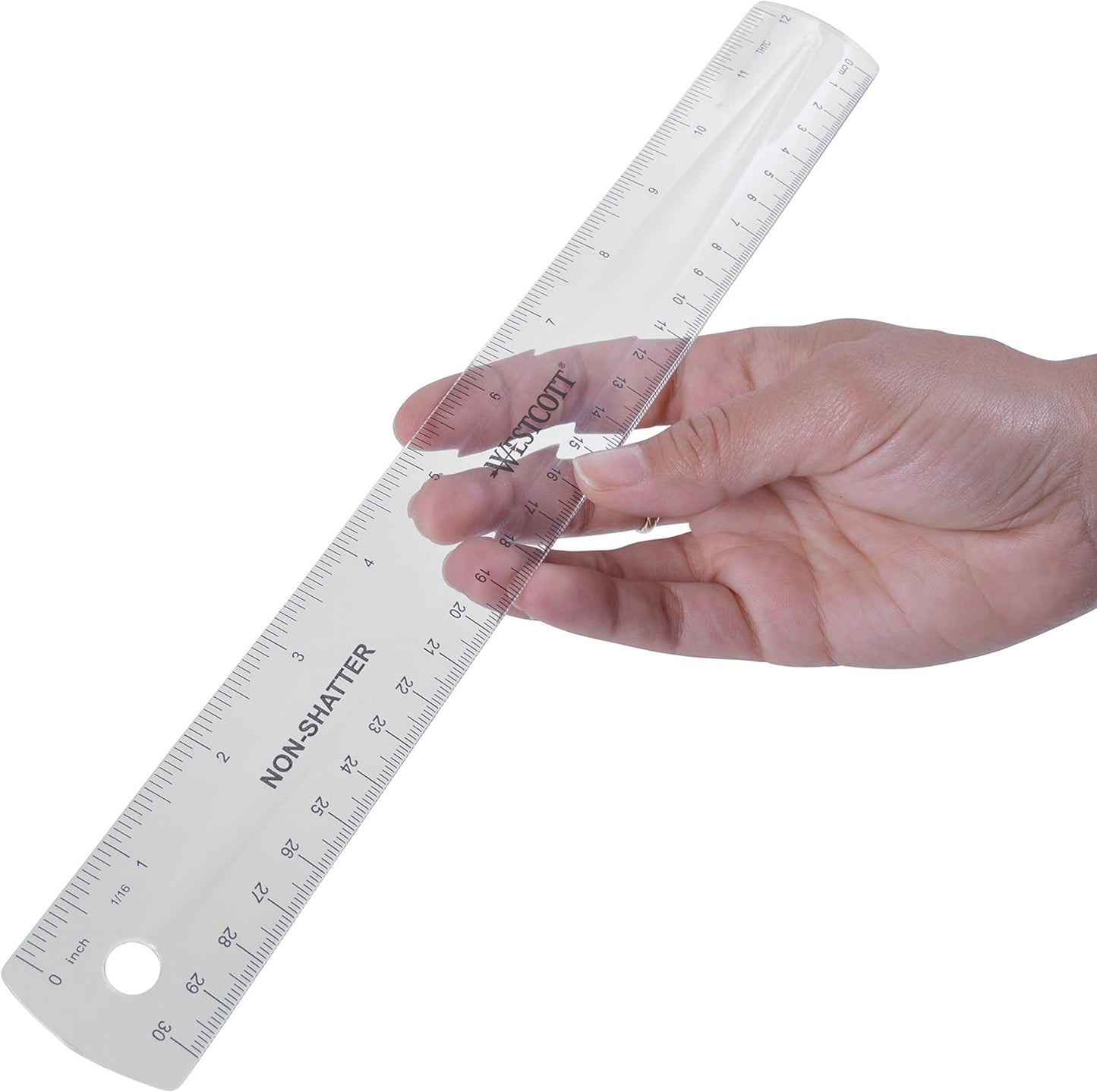 Westcott 13862 12-Inch Flexible Clear Ruler
