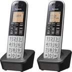 Panasonic KX-TGB812S Compact Cordless Phone 2-Handset Black/Silver