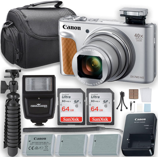 Canon SX740 HS Digital Camera Bundle Renewed