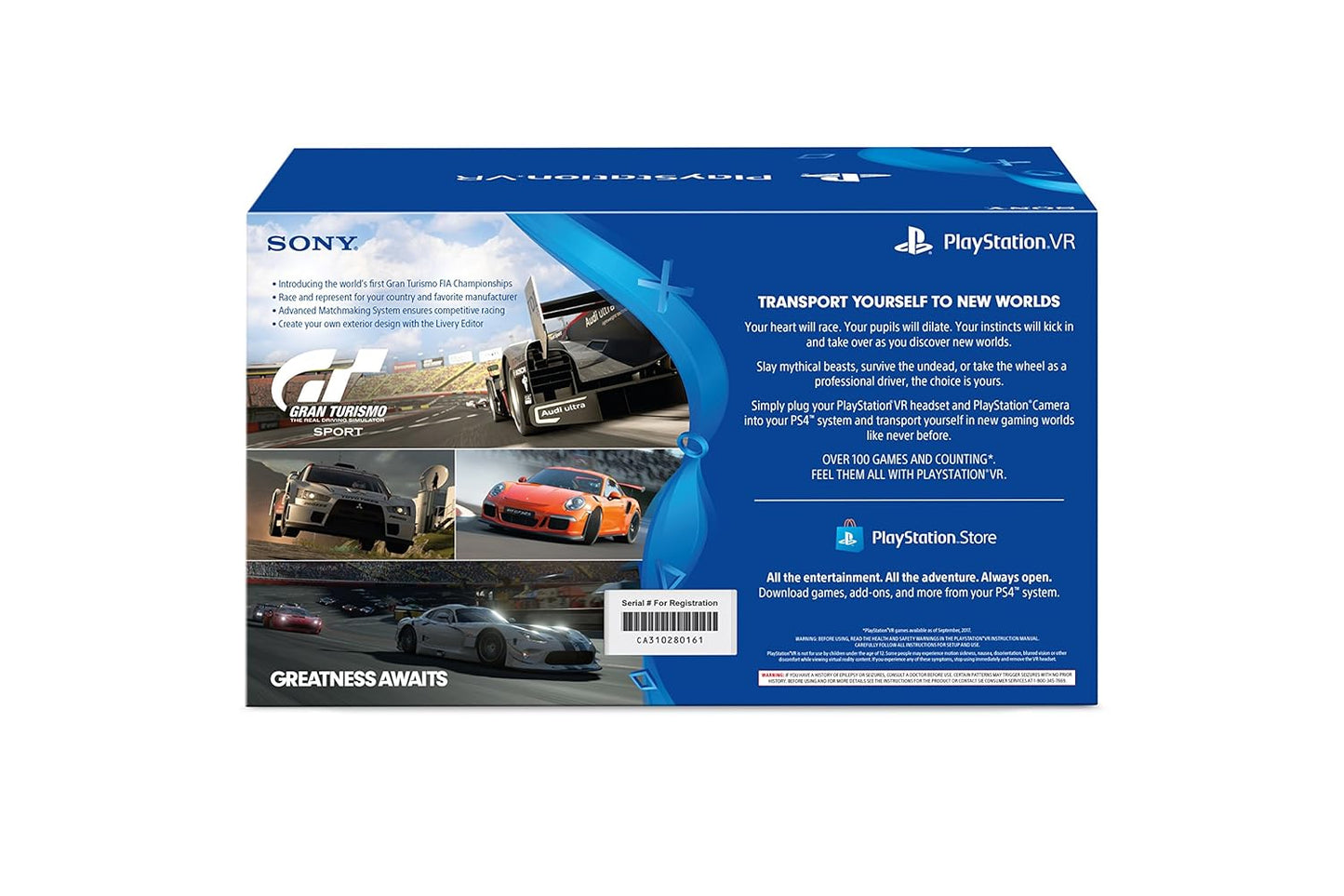 Sony PVR SCE 302810 PlayStation VR GT Bundle