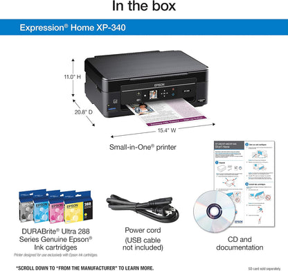 Epson XP-340 Expression Home Wireless Color Photo Printer