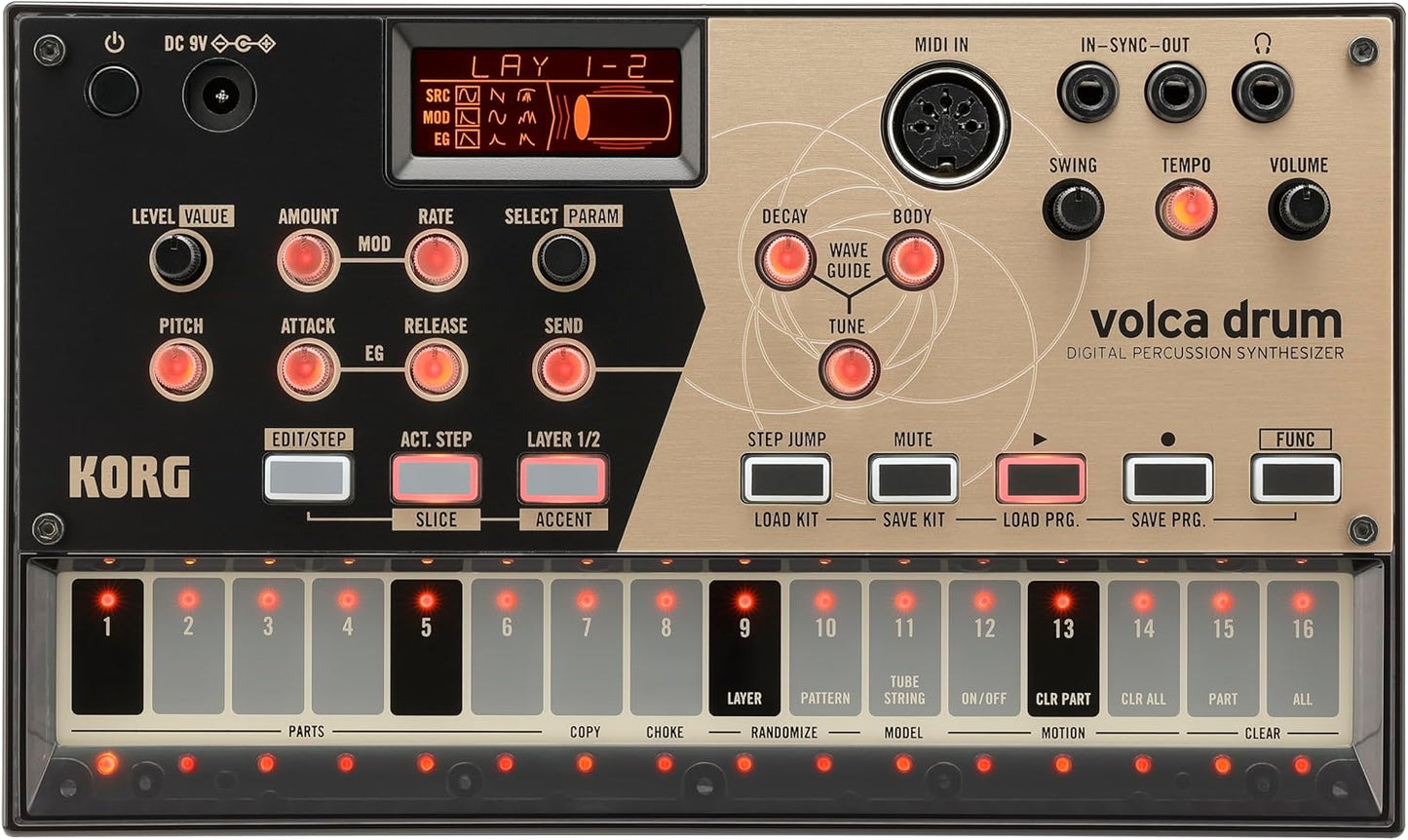 Korg VOLCADRUM Drum Machine Digital Percussion Synth Blue