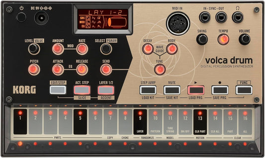 Korg VOLCADRUM Drum Machine Digital Percussion Synth Blue