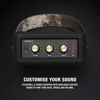 Marshall 1005544 Stockwell II Portable Bluetooth Speaker - Black & Brass