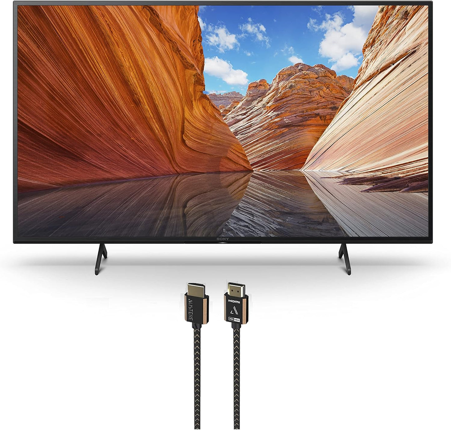 Sony KD50X80J 50" 4K HDR Smart TV with Austere HDMI Cable