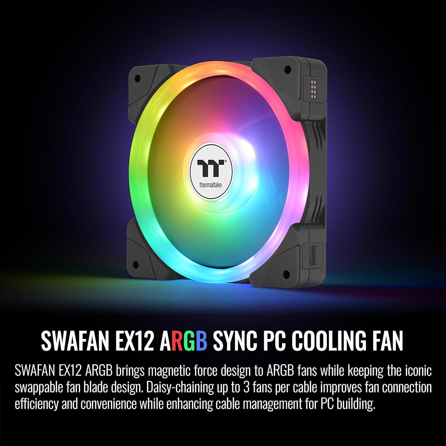 Thermaltake CL-F167-PL12SW-A SWAFAN EX 12 ARGB PC Fan - 3 Pack