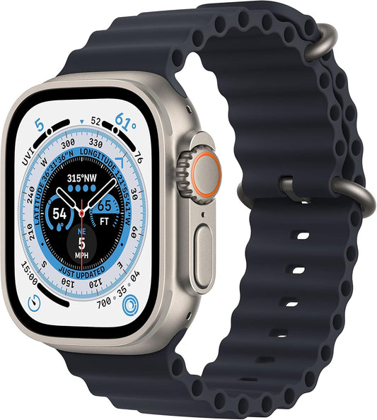 Apple Watch Ultra Titanium Midnight Ocean Band Renewed