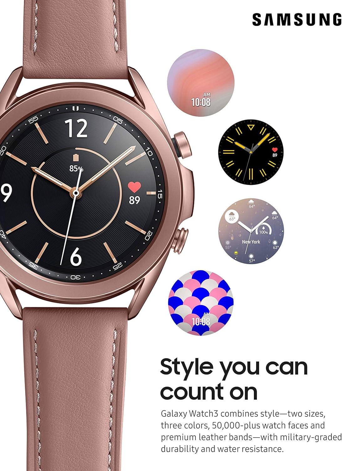 Samsung Galaxy Watch 3 (41mm, Mystic Bronze, Renewed)