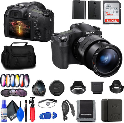 Sony DSCRX10M4/B Cyber-Shot Digital Camera Bundle (Renewed)