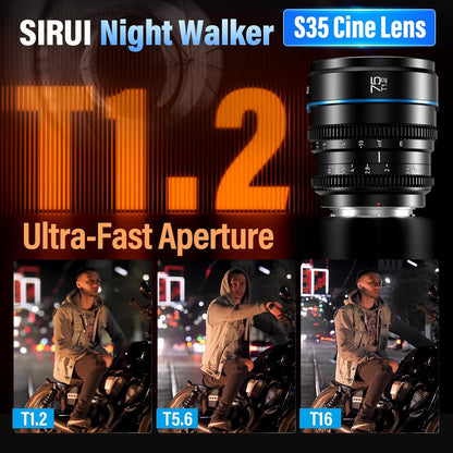 Sirui MS75L-B-AM Night Walker 75mm T1.2 Cine Lens - L Mount
