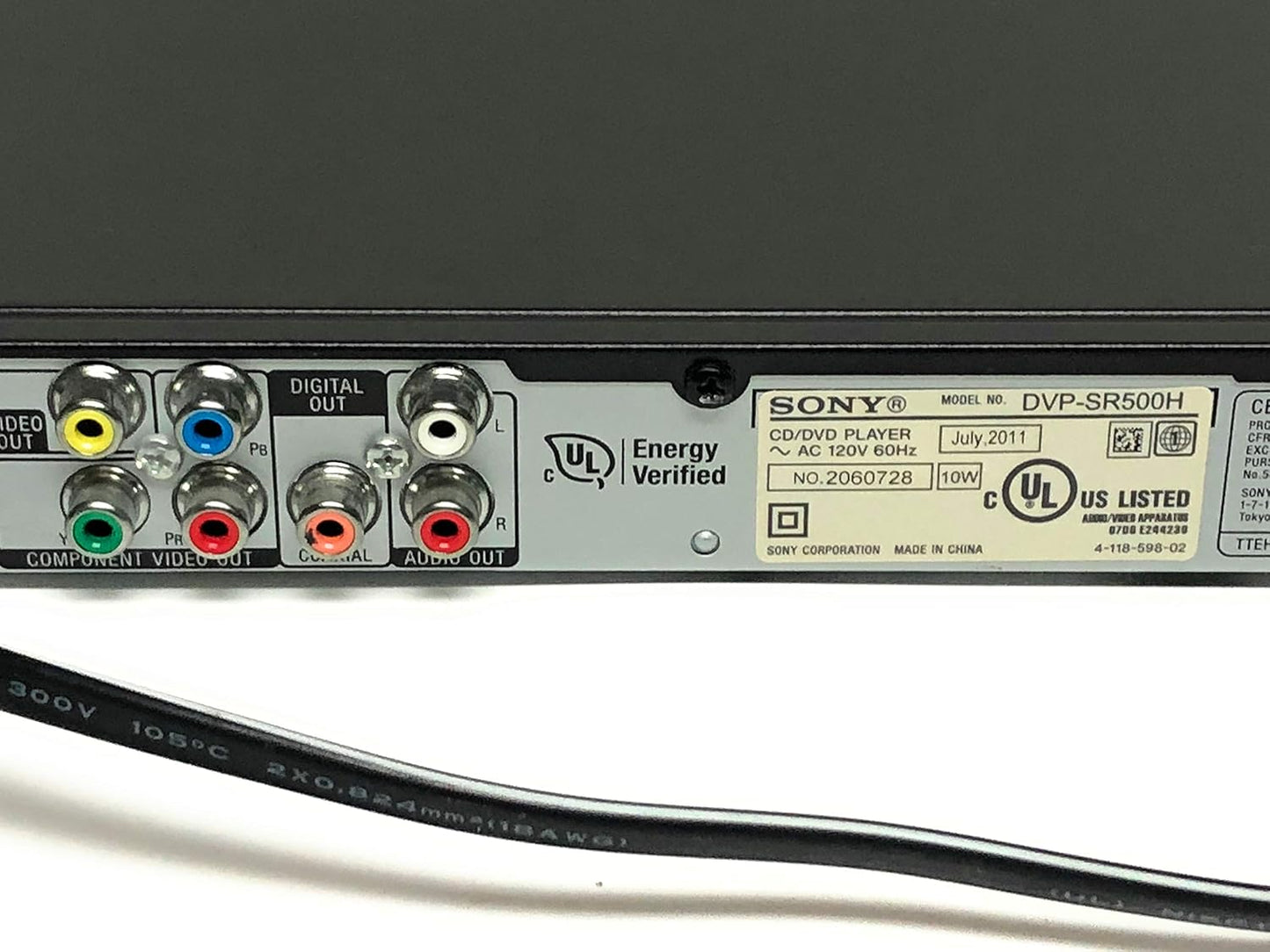 Sony DVP-SR500H 1080p Upscaling DVD Player