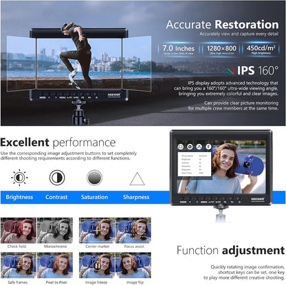 Neewer F100 - 7" IPS Camera Field Monitor Kit